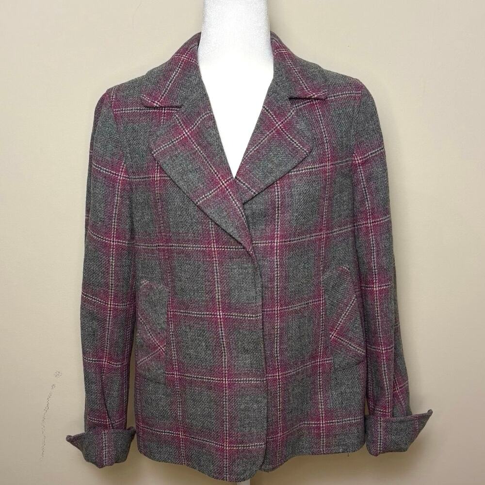 Talbots Wool Windowpane Blazer - image 1